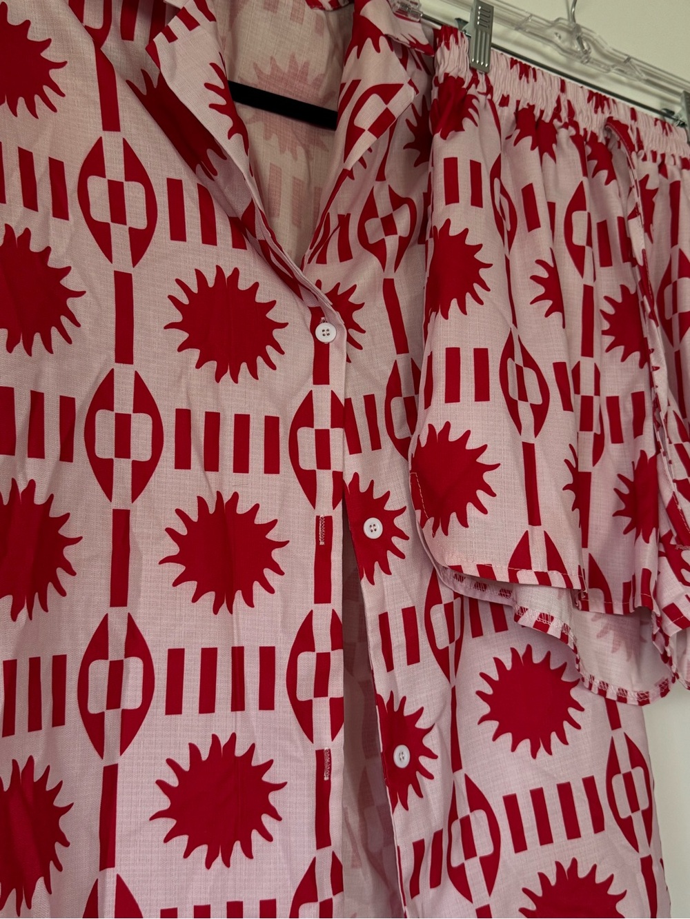Red Sunburst Two-Piece Set - Picture 2 of 3
